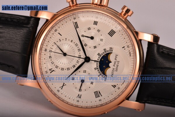 Patek Philippe Grand Complication Chrono Best Replica Watch Rose Gold 7141R